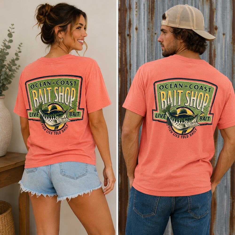 Ocean & Coast Bait Shop Graphic Tee Unisex Medium